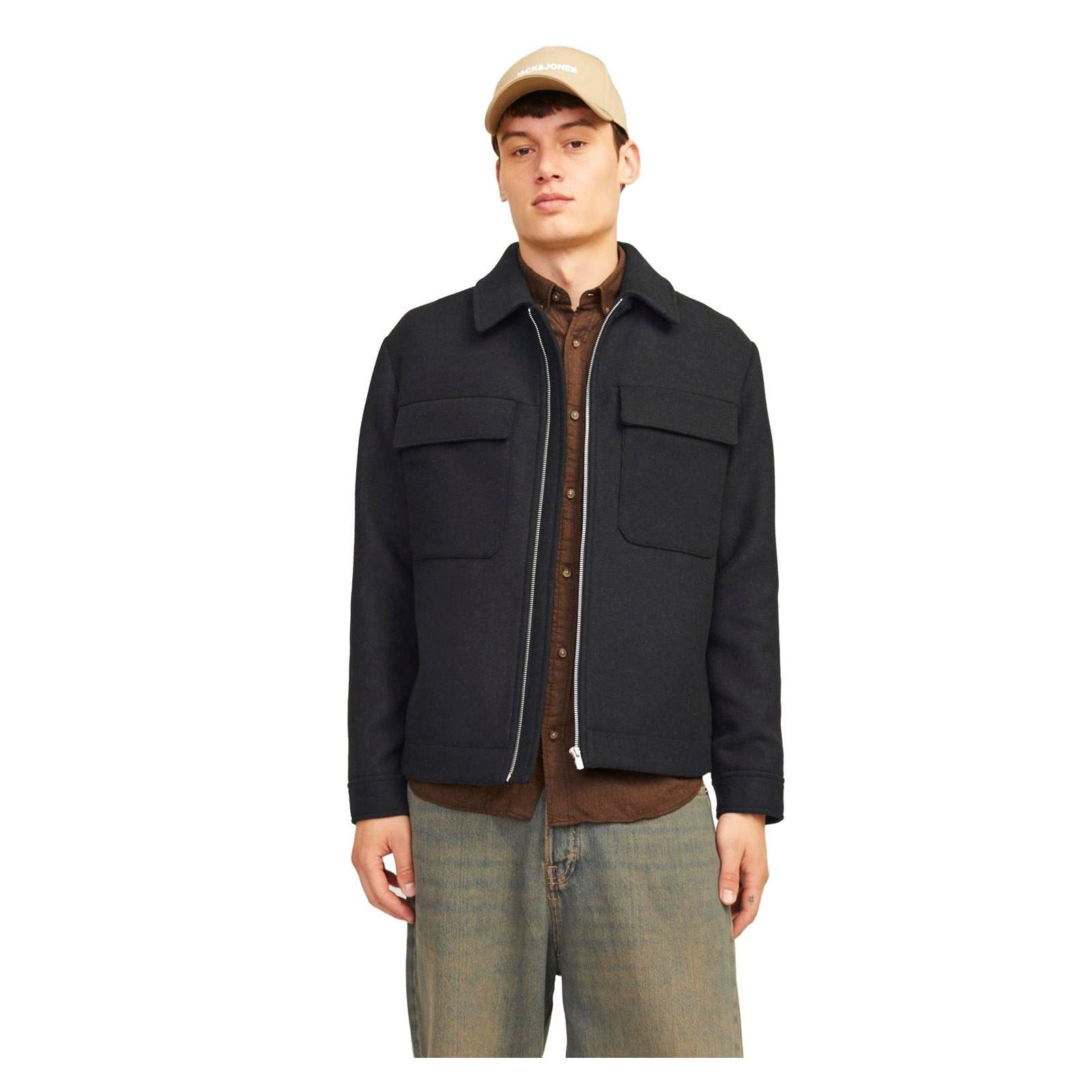 Jack & Jones Russell Wool Veste Noire Pour Homme