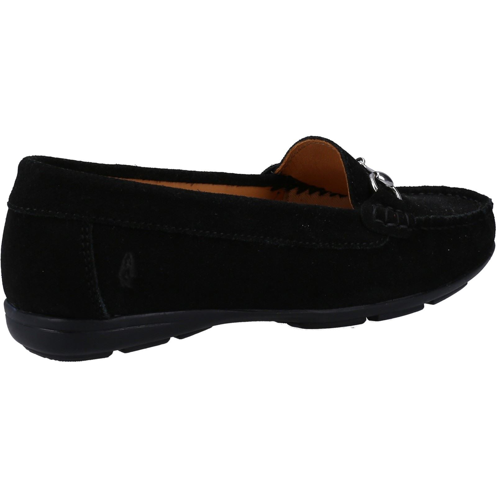 Hush Puppies Molly Snaffle Mocassins Noirs En Daim Pour Femmes