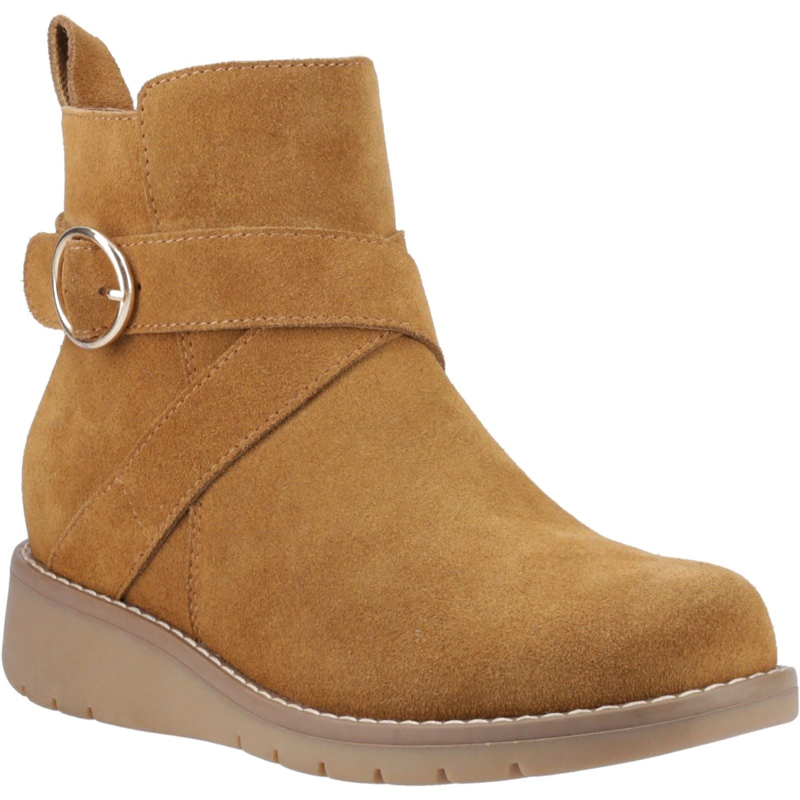 Hush Puppies Lyra Femmes Suédoises Bottines D'hiver En Daim Tan