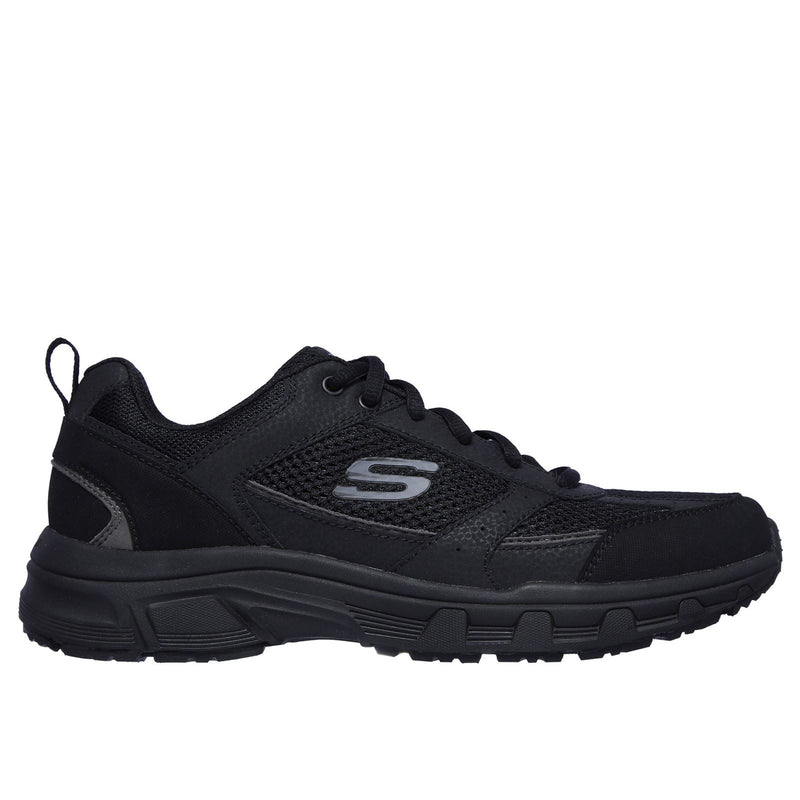 Skechers Oak Canyon Verketta Baskets Noires En Cuir Pour Hommes