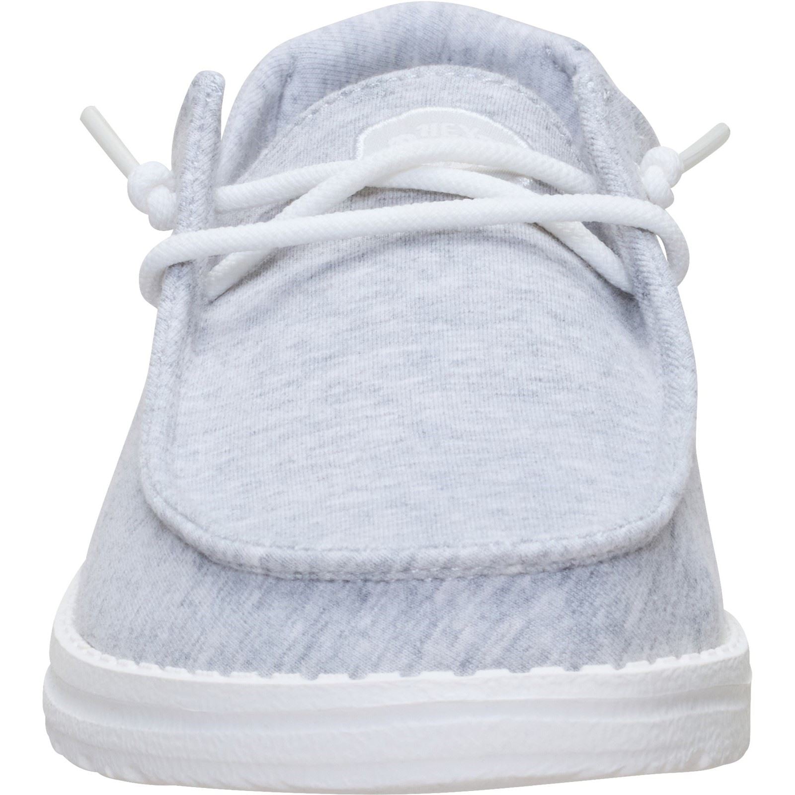 HEYDUDE Wendy Stretch Jersey Mocassins Femmes Gris Clair En Textile