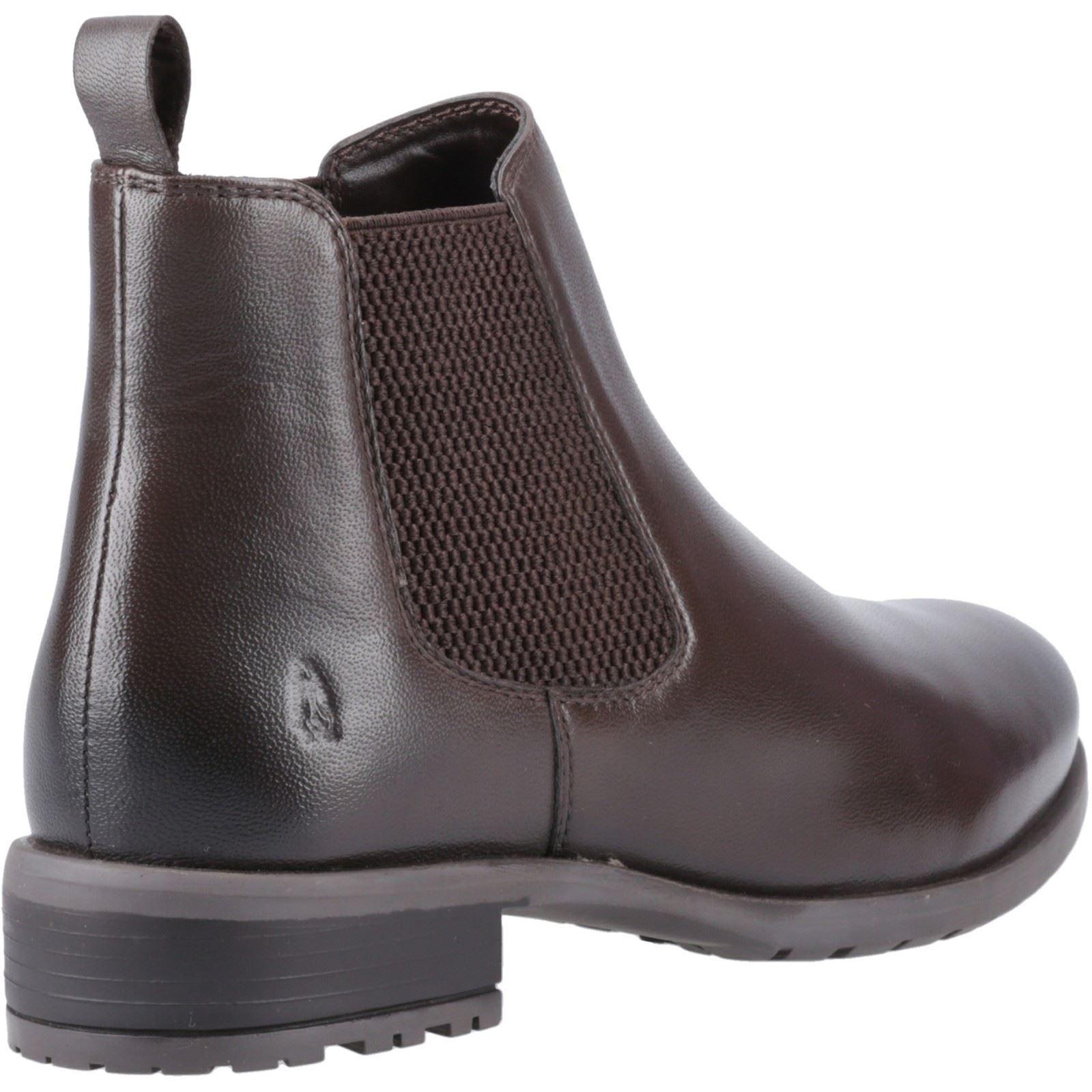 Hush Puppies Sammie Bottes Chelsea Plates Pour Femmes En Cuir Marron
