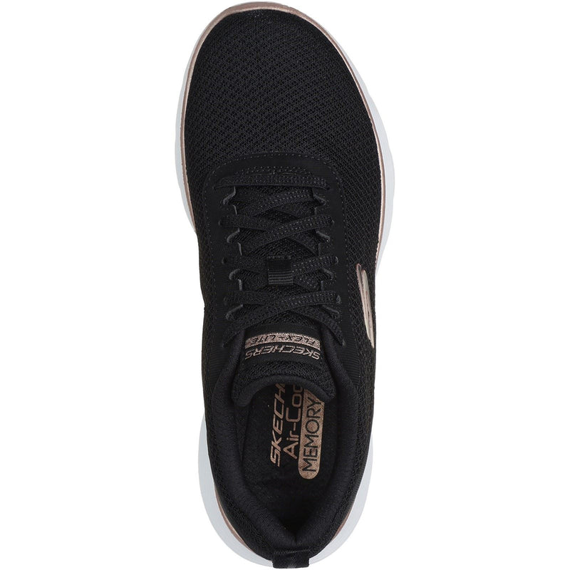 Skechers Flex Appeal 5.0 Uptake Sneakers Pour Femmes En Textile Noir/Or Rose