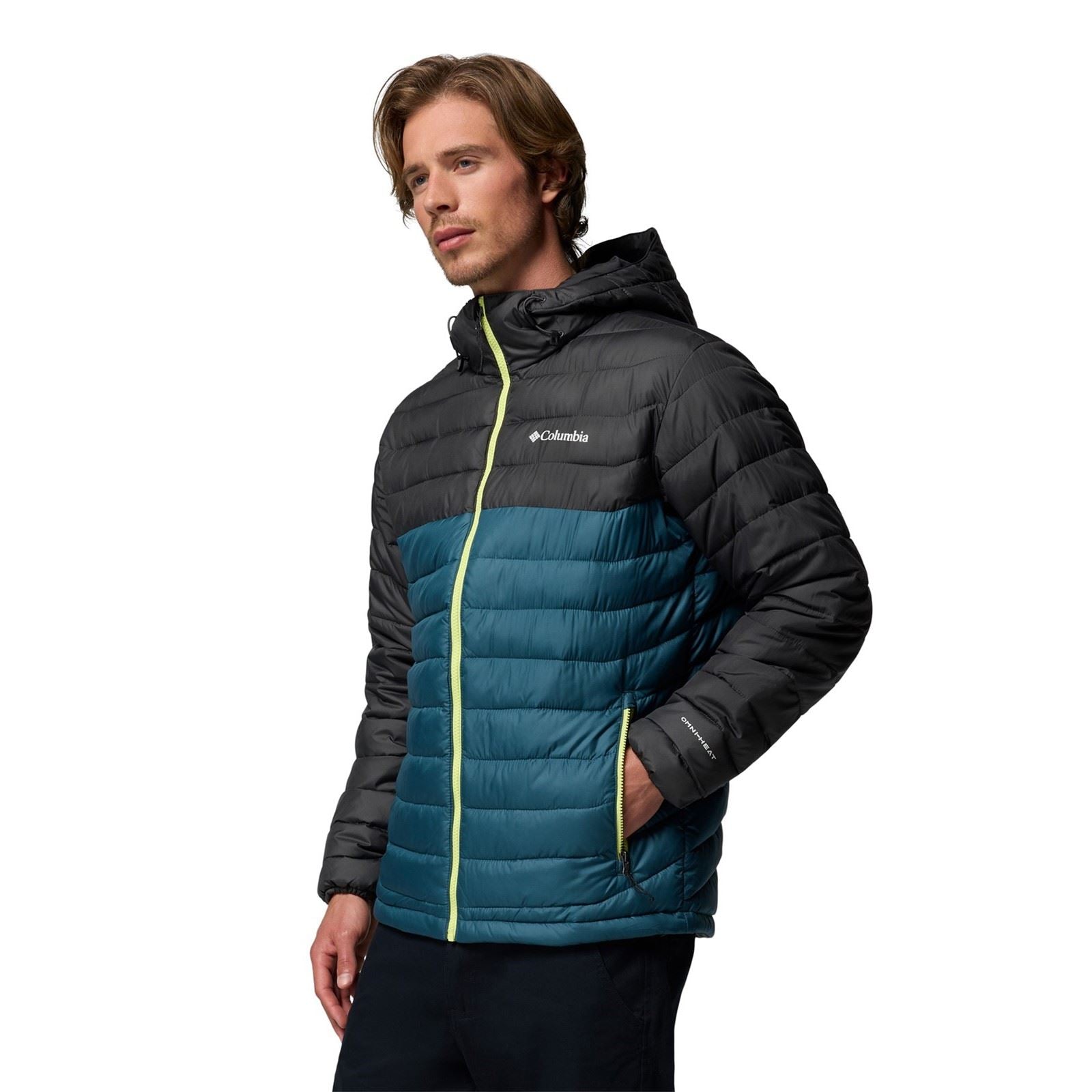 Columbia Powder Lite II Hooded Jacket Veste En Duvet Bleue Pour Homme