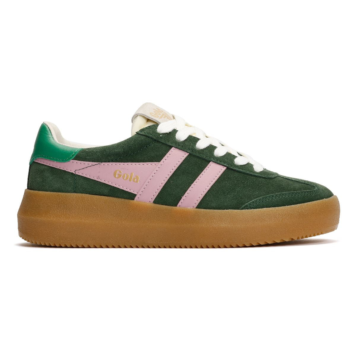 Gola Athena Baskets Vertes Pour Femmes Suede