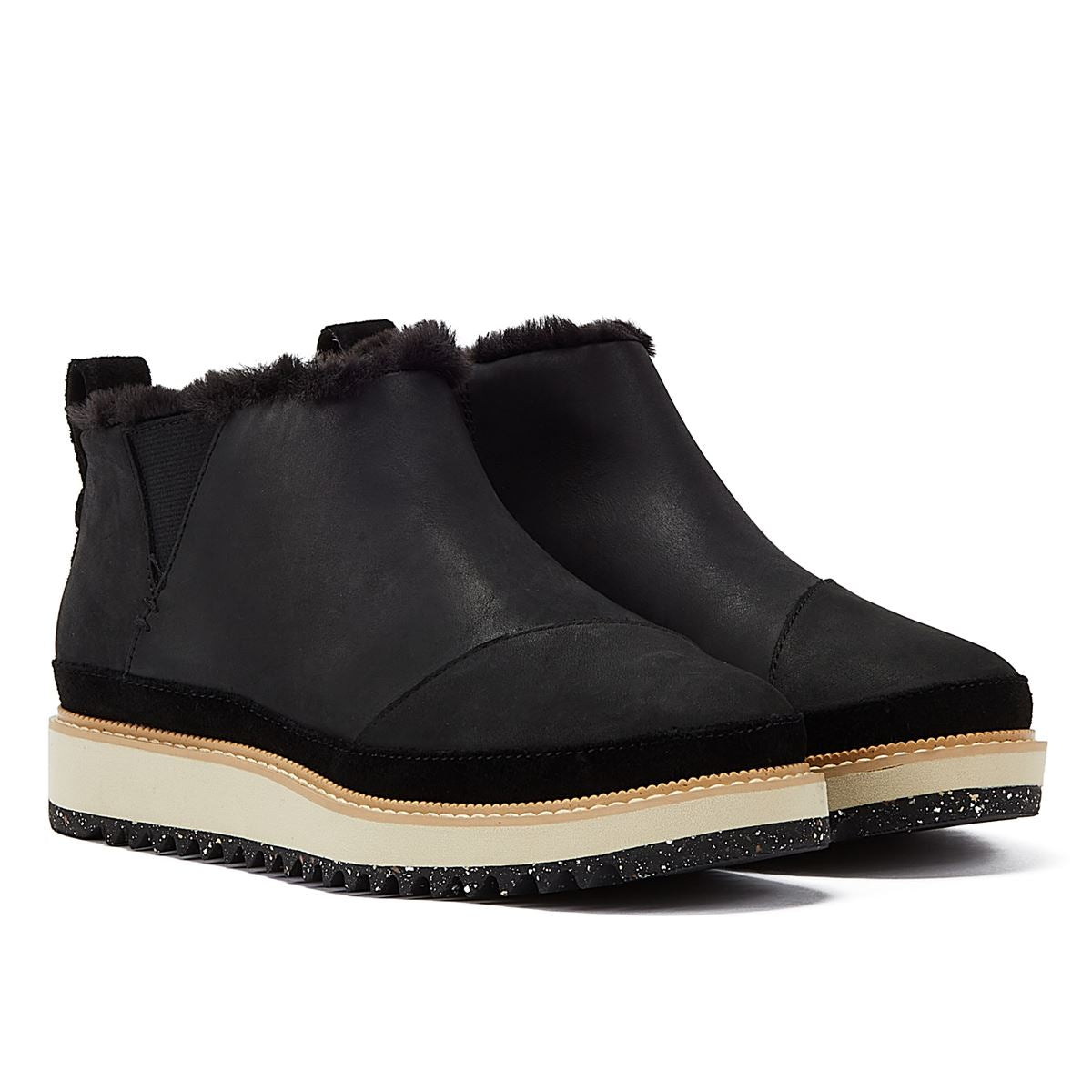 TOMS Bottes Noires Pour Femmes En Nubuck Huilé Marlo