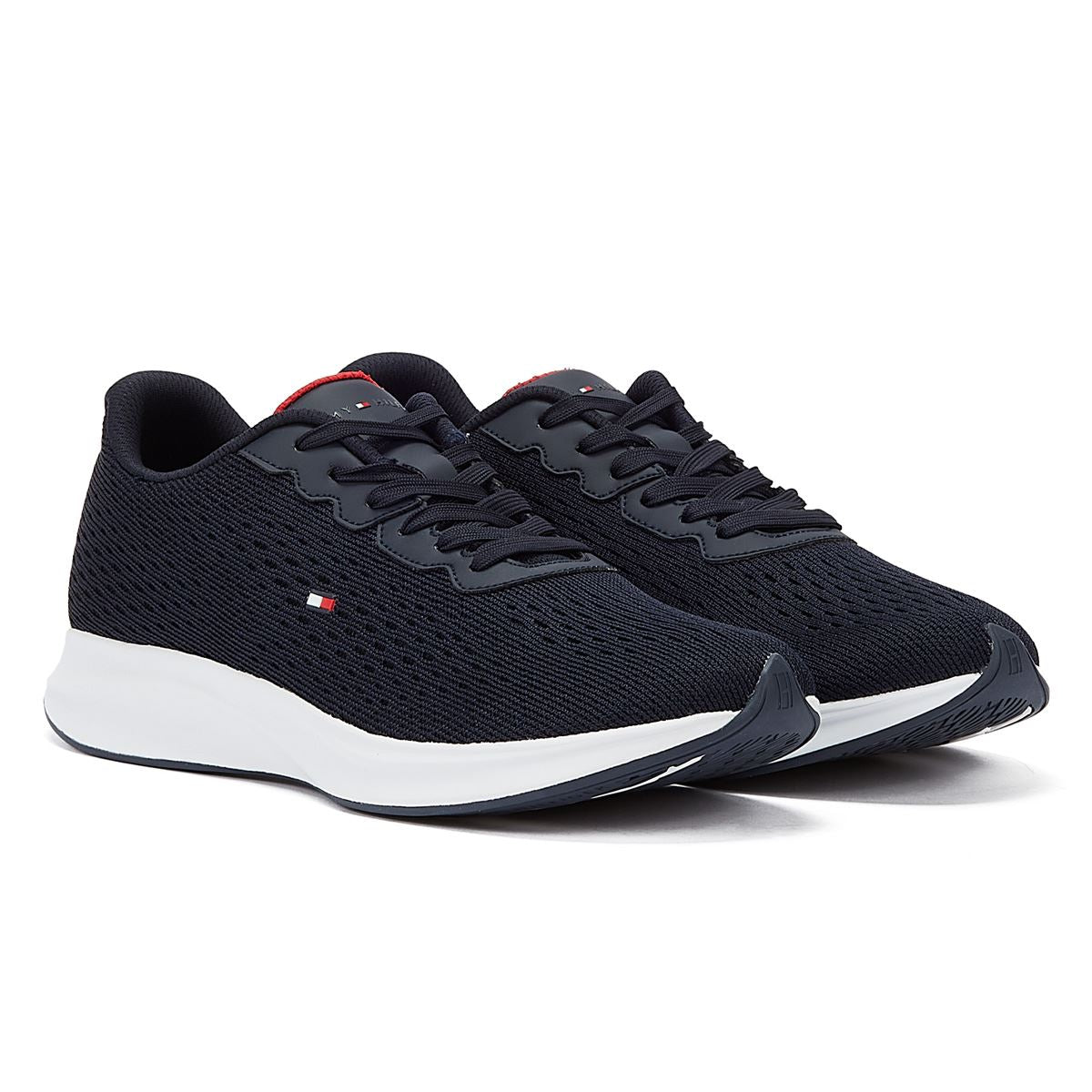 Tommy Hilfiger Light Runner Knit Flag Desert Sky Hommes Noir Trainer