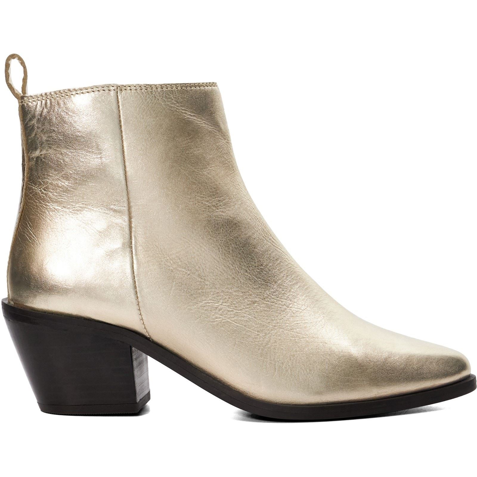 Dune Papz Bottes En Cuir Dorées Pour Femmes