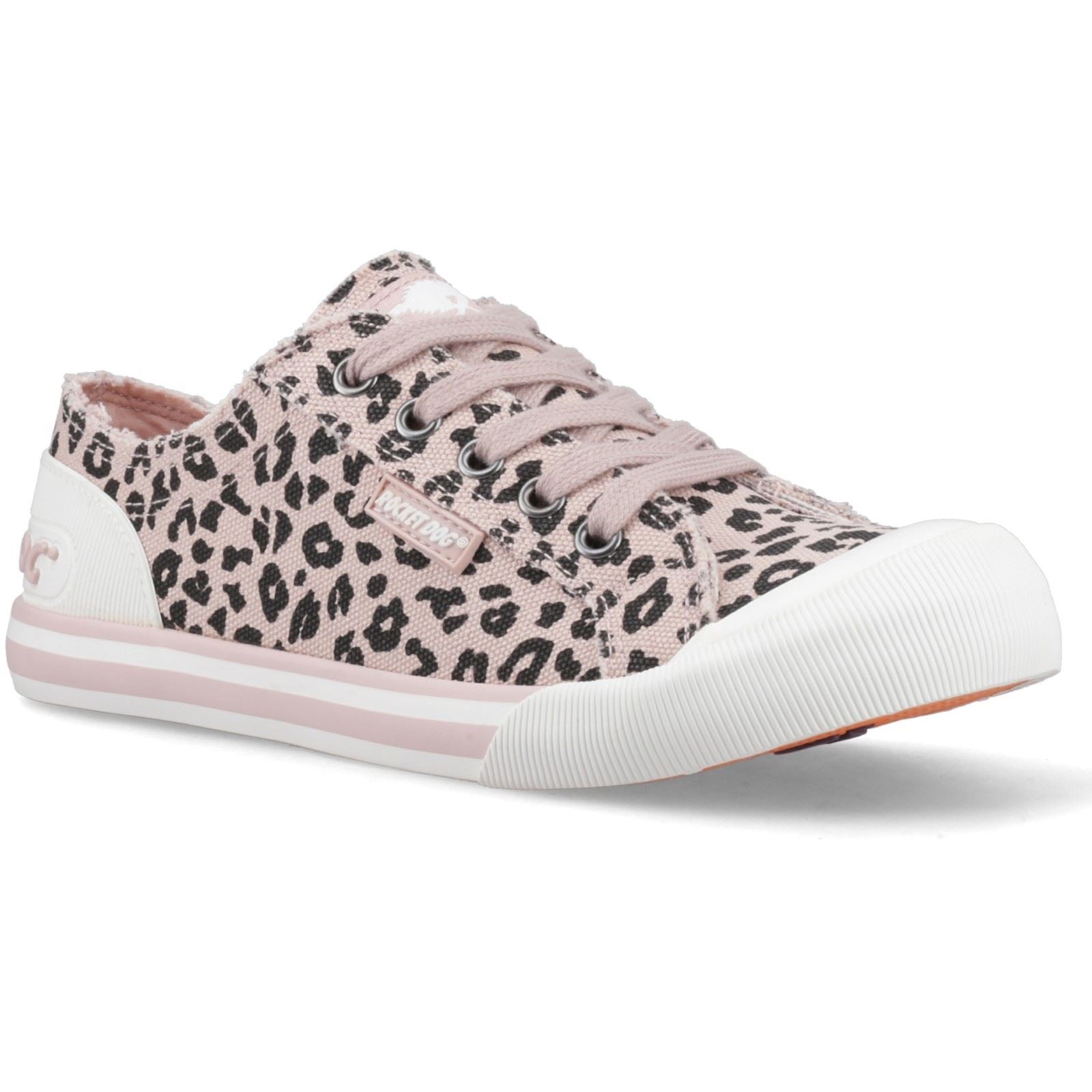 Rocket Dog Jazzin Leon Baskets En Coton Pour Femmes Rose Clair