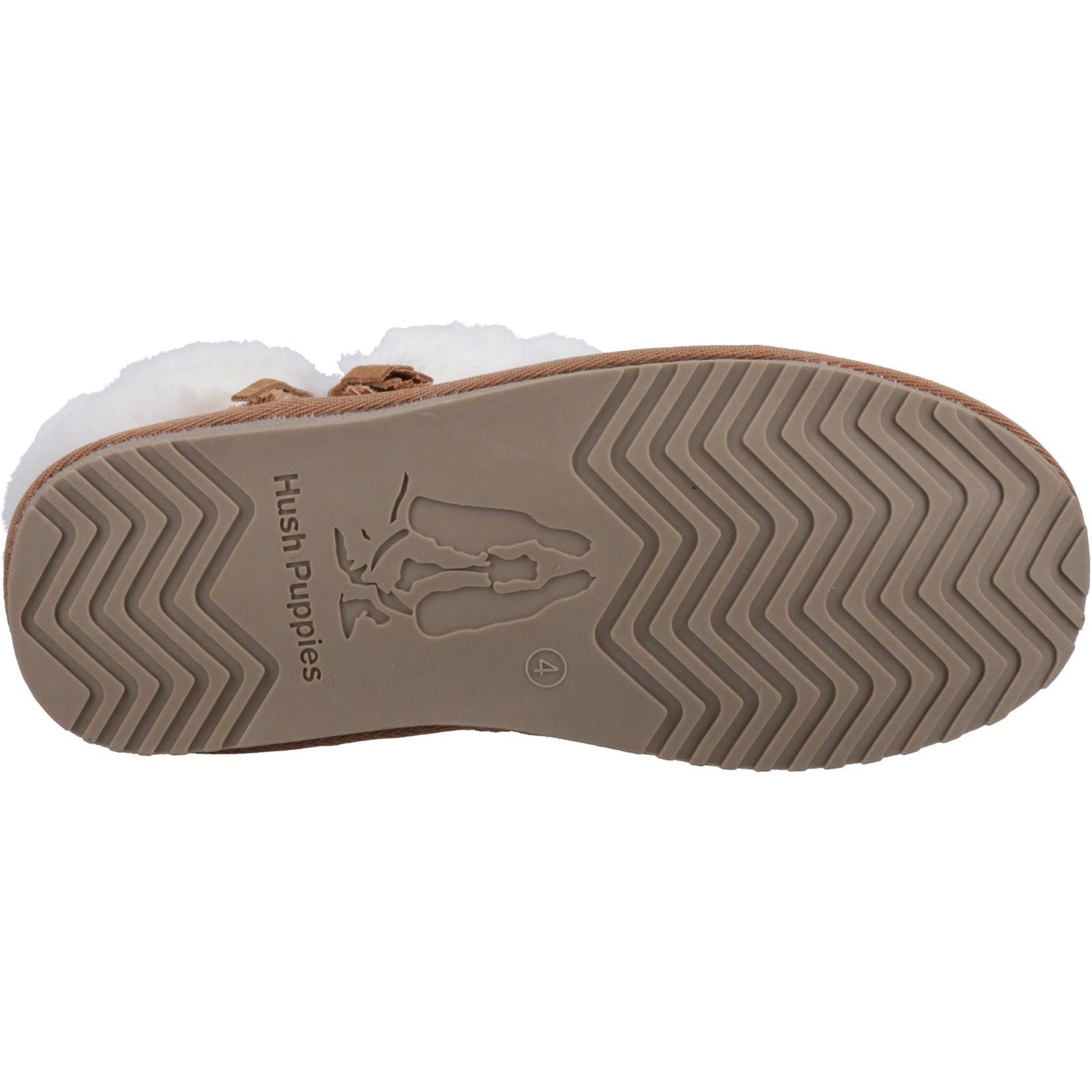 Hush Puppies Ayana Chaussons En Fausse Fourrure Pour Femmes Couleur Tan