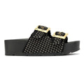Desert Fleur Super Sandales Noires Pour Femmes