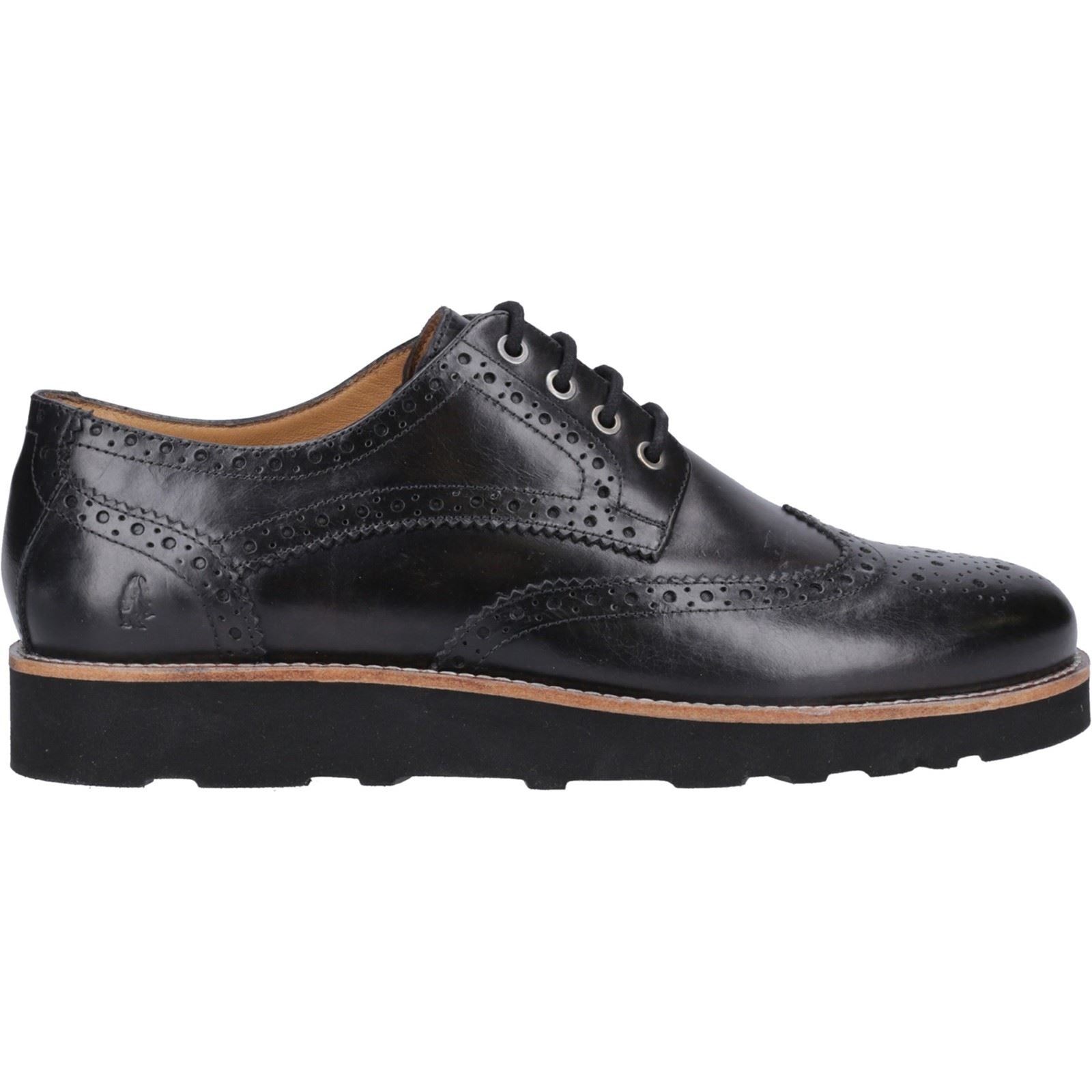 Hush Puppies Kendrick Chaussures Richelieu Noires En Cuir Pour Hommes