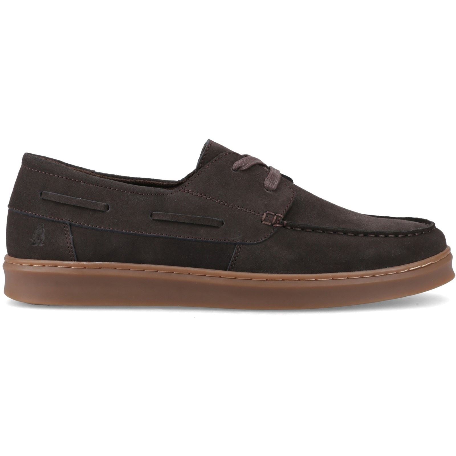 Hush Puppies Madden Boat Shoe Chaussures Bateau En Cuir Pour Hommes Chocolat