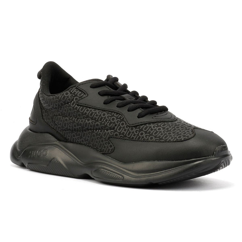 Hugo Leon Runn Monogram Baskets Noires Pour Hommes