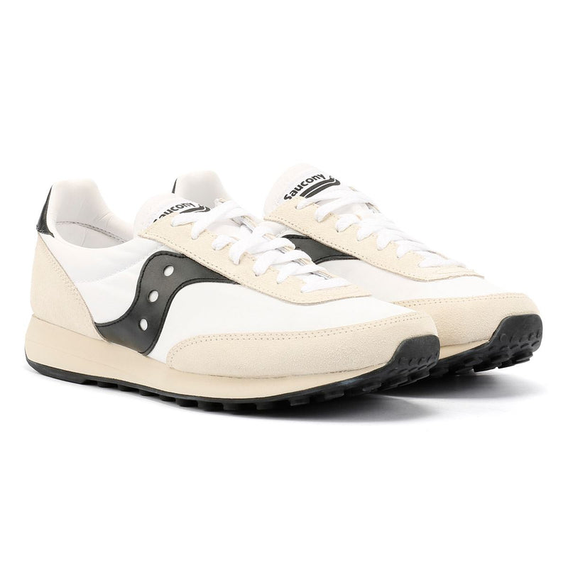 Saucony Trainer 80 Baskets Blanches En Daim