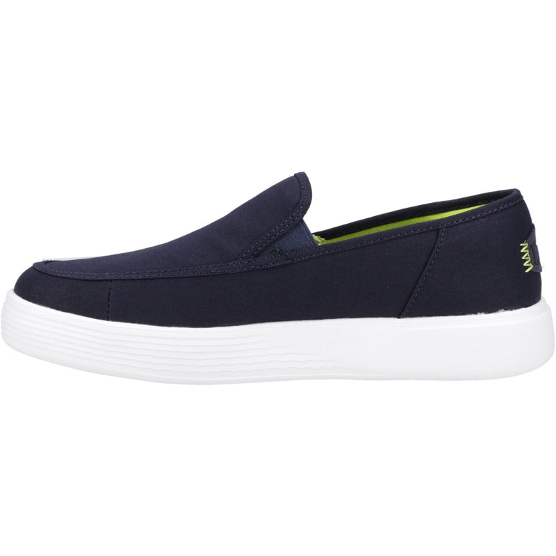HEYDUDE Sunapee Canvas Mocassins Homme En Coton 100% Bleu Marine/Blanc