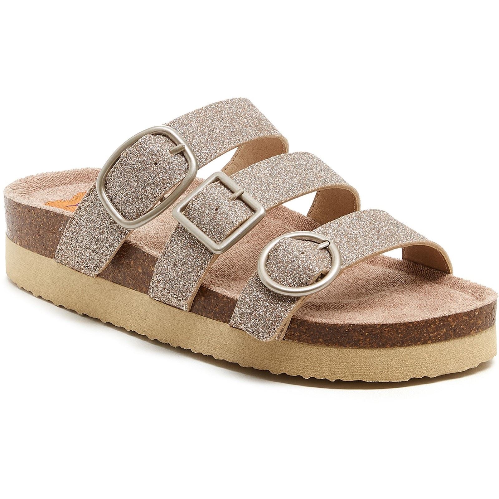 Rocket Dog Astor Glenn Glitter Sandales En Or Pour Femmes En Tissu