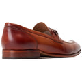 Base London Russo Chaussures À Enfiler Pour Hommes En Cuir Brûlé.