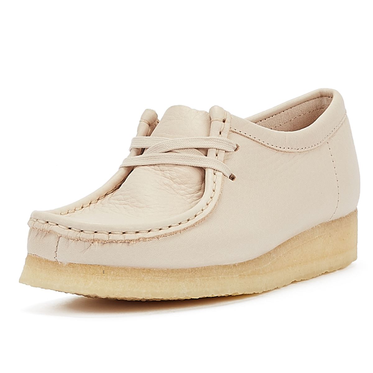 Clarks Originals Wallabee  Chaussures En Cuir Beige Pour Femmes