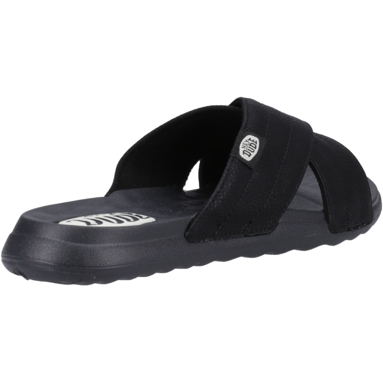 HEYDUDE Christi Slide Distressed Sandales Noires Pour Femmes