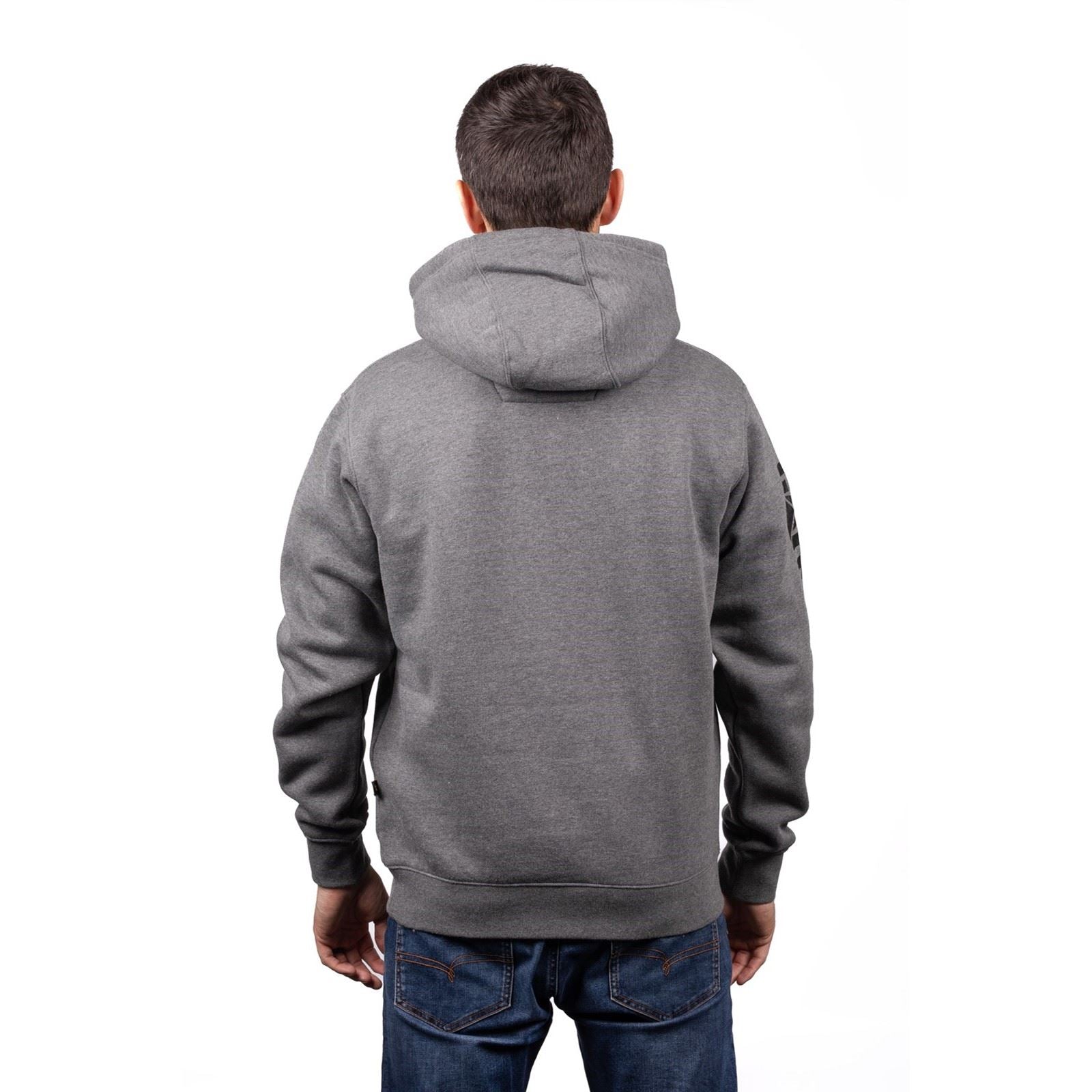 Caterpillar Trademark Banner Sweat À Capuche Gris En Coton Pour Homme