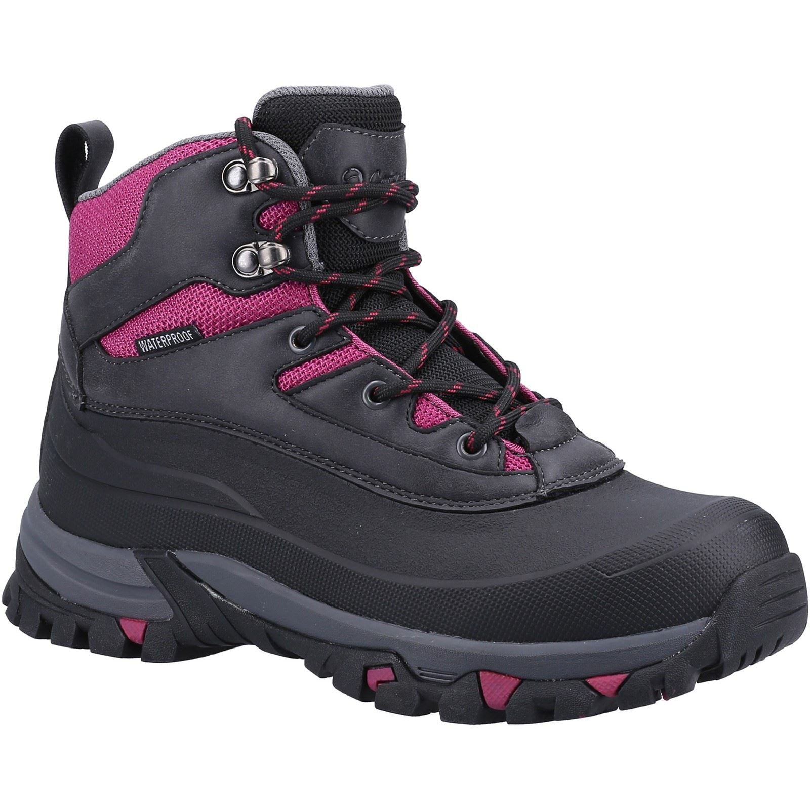 Cotswold Calmsden Bottes De Randonnée Pour Femmes En Caoutchouc Gris/rose.