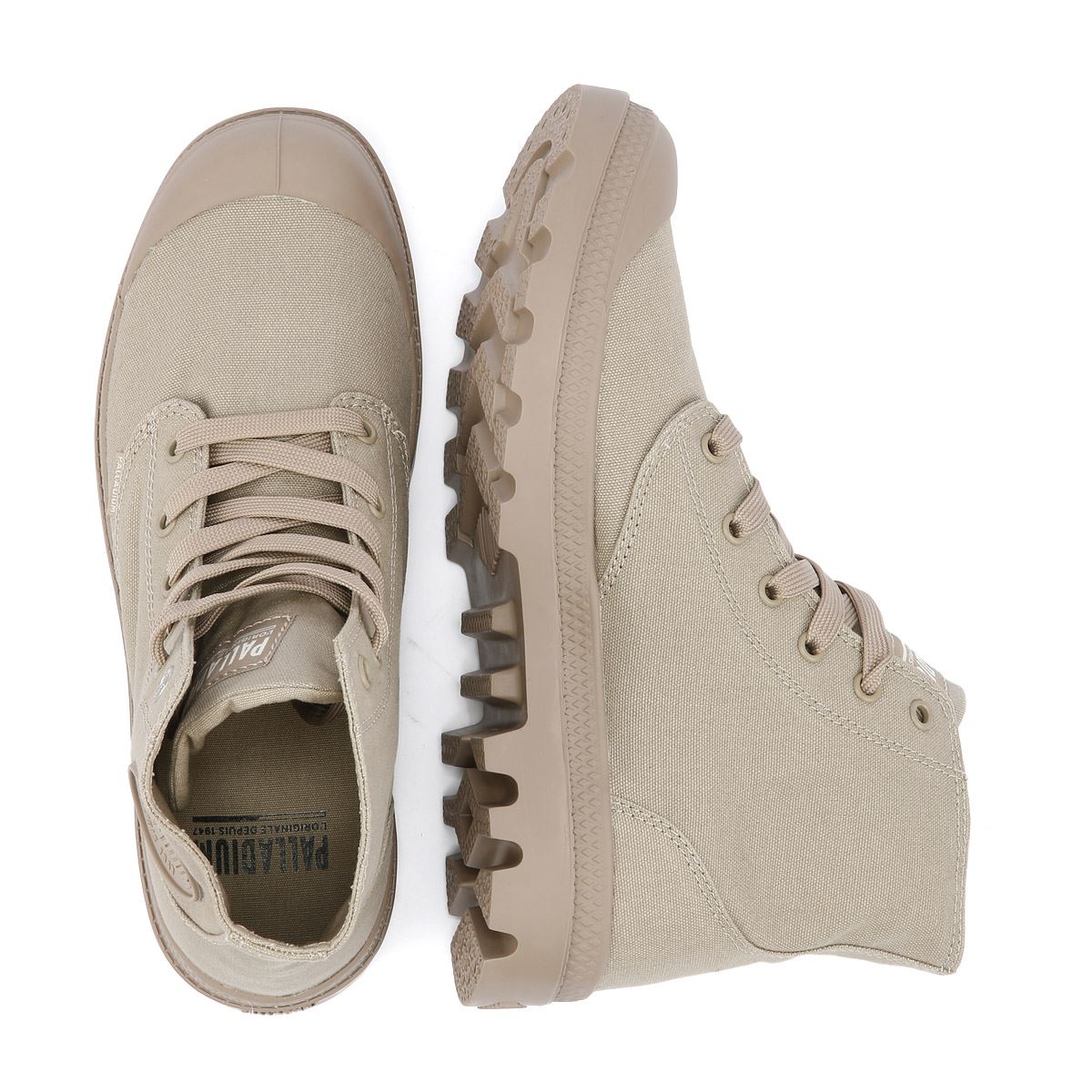 Palladium Pampa Hi Mono Chrome Chaussures En Toile Kaki