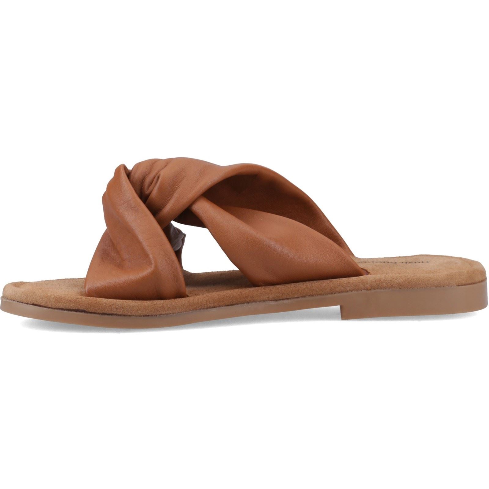 Hush Puppies Amy Wide Fit Sandales En Cuir Pour Femmes Couleur Caramel