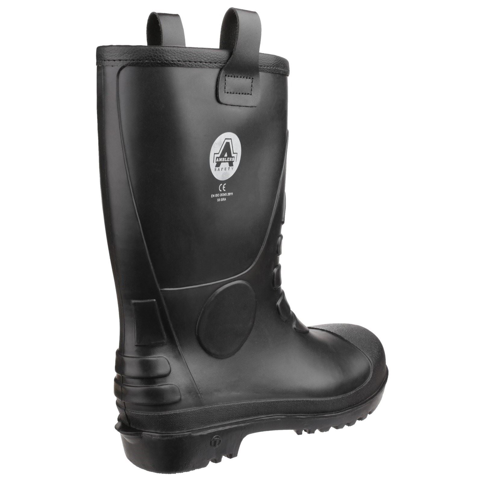Amblers Safety  Bottes De Pluie Noires En Pvc Fs90