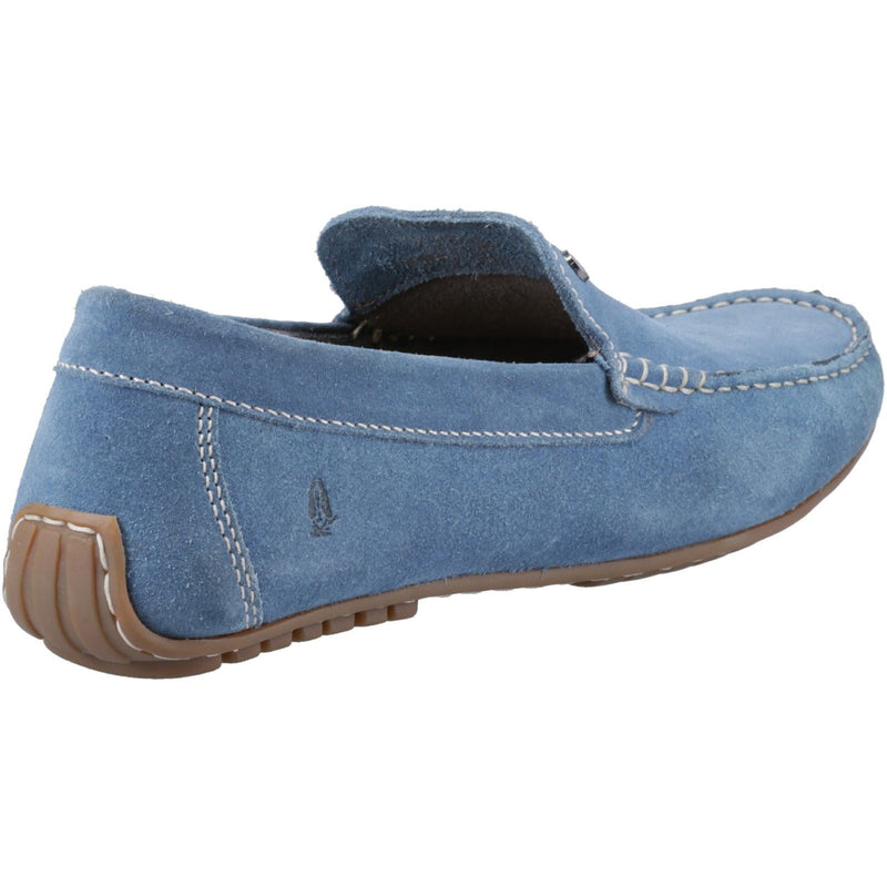 Hush Puppies Ralph Suede Chaussures Mocassins Bleues Pour Homme En Cuir