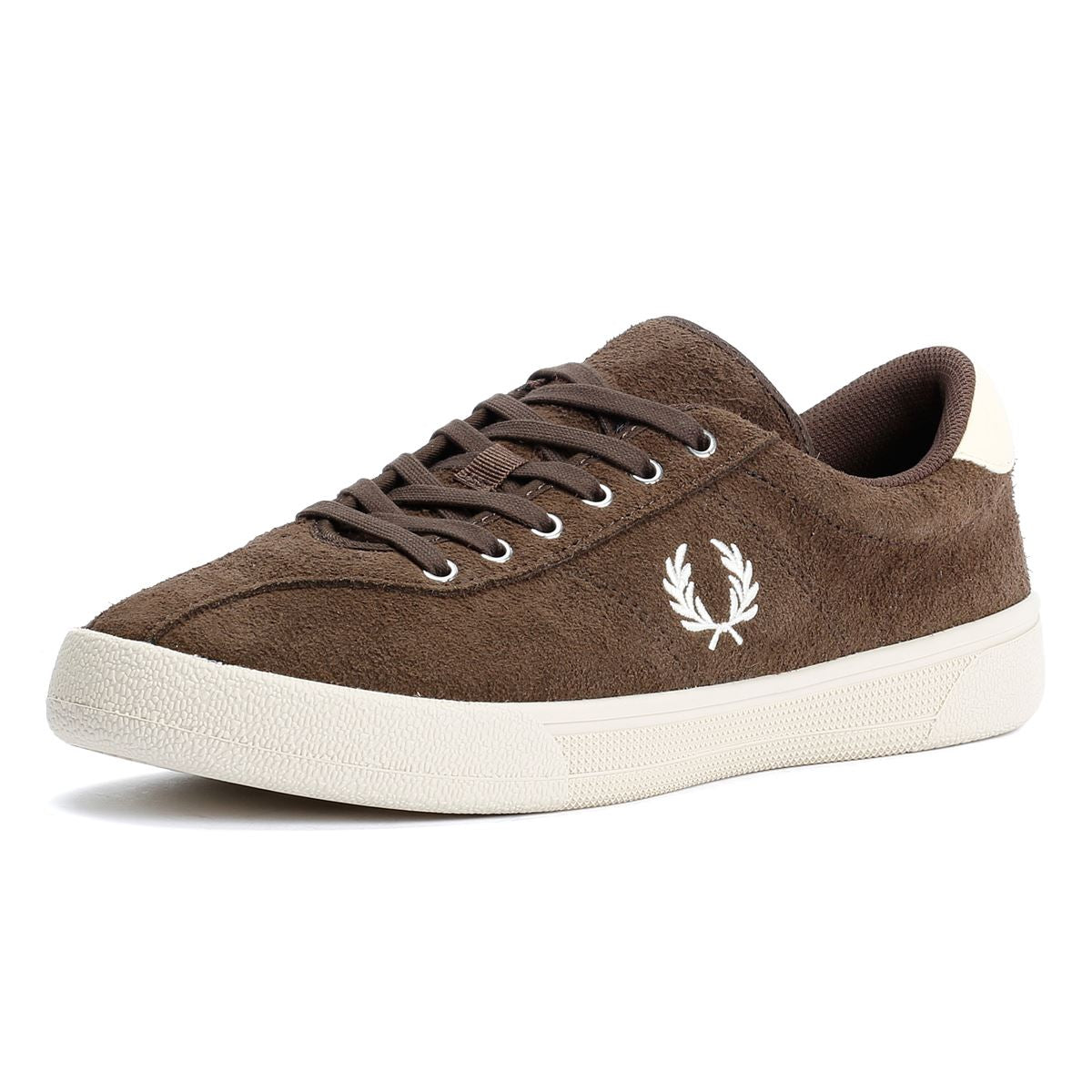 Fred Perry Tennis Shoe Baskets Brunes Pour Hommes En Suède
