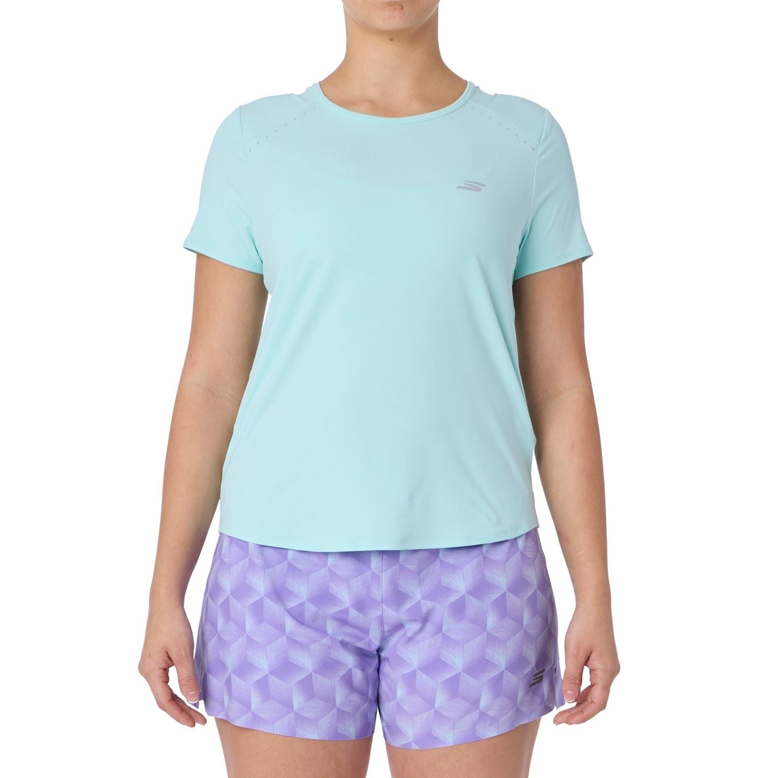 Skechers Stride Performance Tee T-Shirts De Sport Actifs Gris Pour Femmes