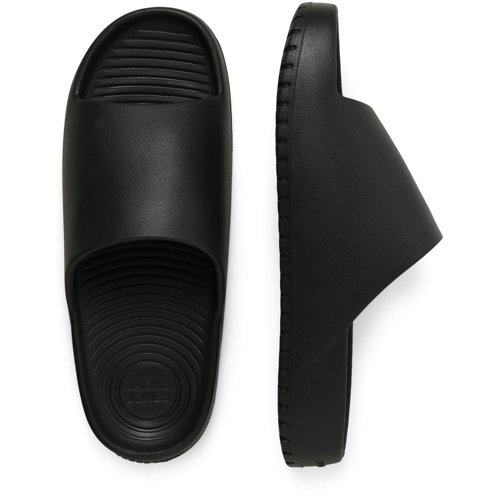 Jack & Jones Ripple Moulded Tongs Pour Hommes Eva Anthracite