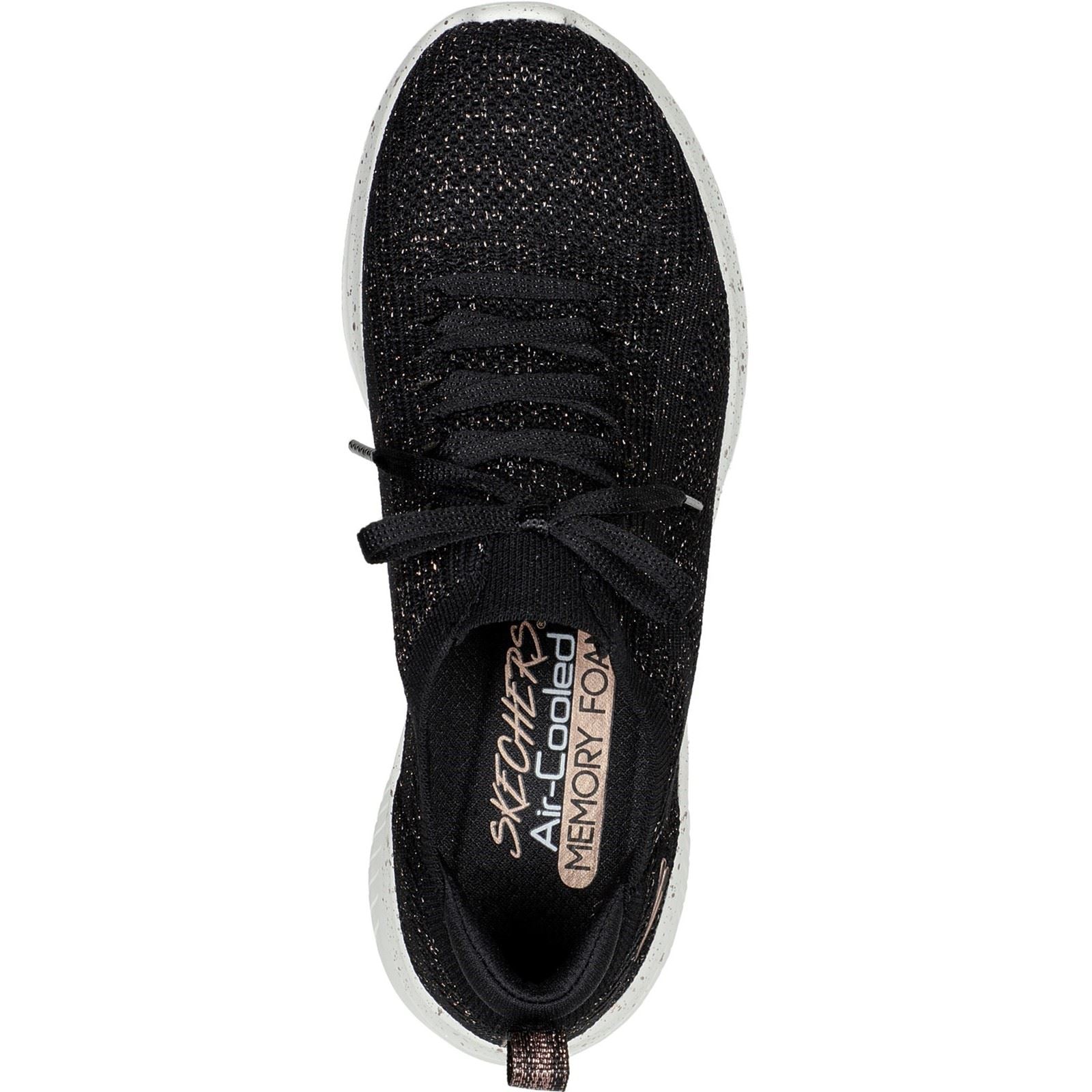 Skechers Ultra Flex 3.0 Let's Dance Sneakers Pour Femmes En Textile Noir/Or Rose