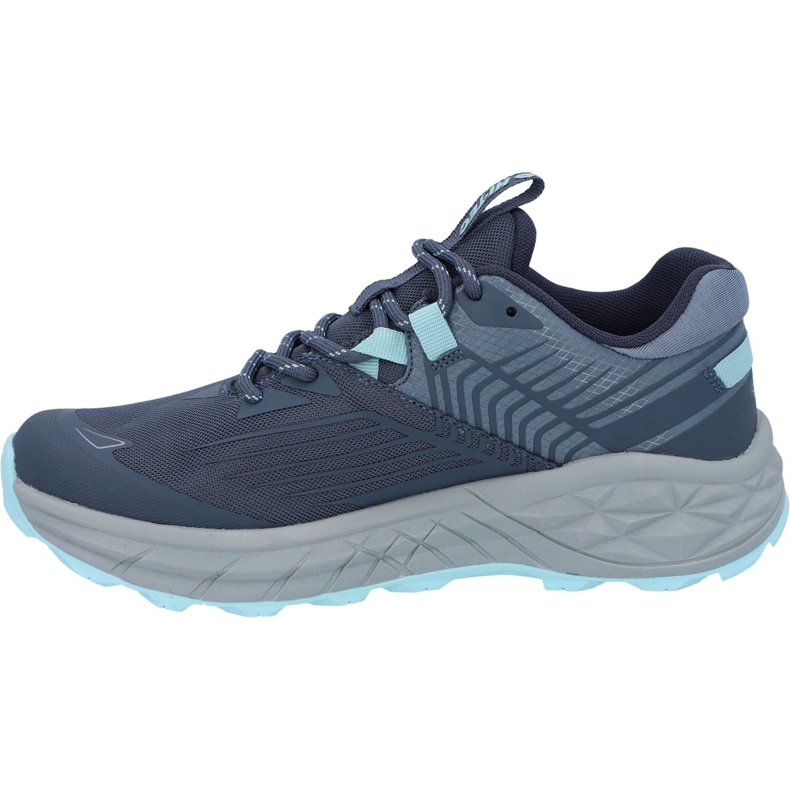 Hi-Tec Fuse Trail Low Chaussures De Sport Pour Femmes En Maille De Polyester Grisaille/flintstone