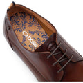 Base London Gambino Excel Chaussures À Lacets Pour Homme En Cuir Marron Brûlé