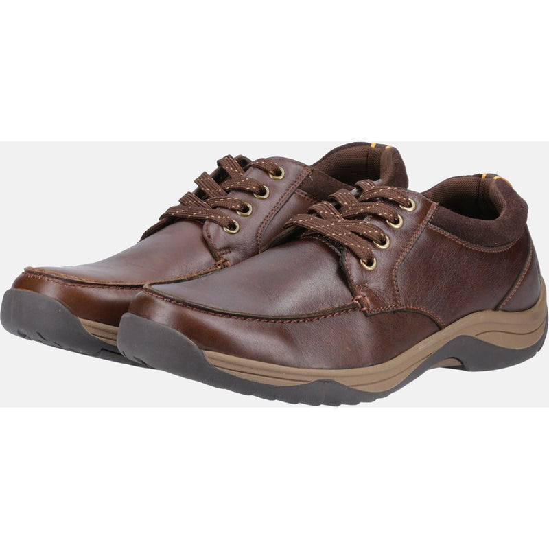 Hush Puppies Derek Chaussures Pour Hommes En Cuir À Lacets Couleur Café