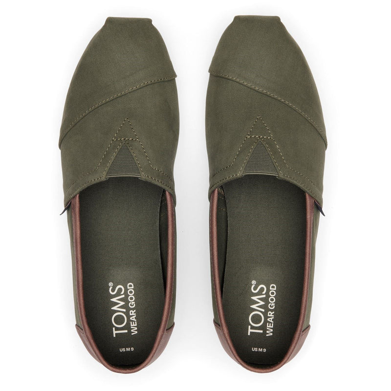 TOMS Alpargata Classic Espadrilles Pour Hommes En Mélange De Coton, Couleur Sauge Foncé