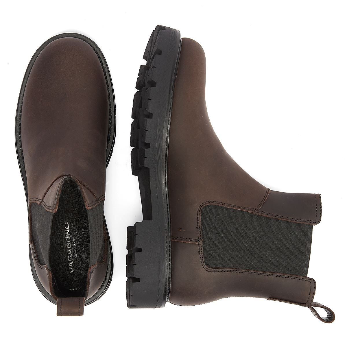 Vagabond Bottes Homme Marron Foncé Cameron Chelsea Java.