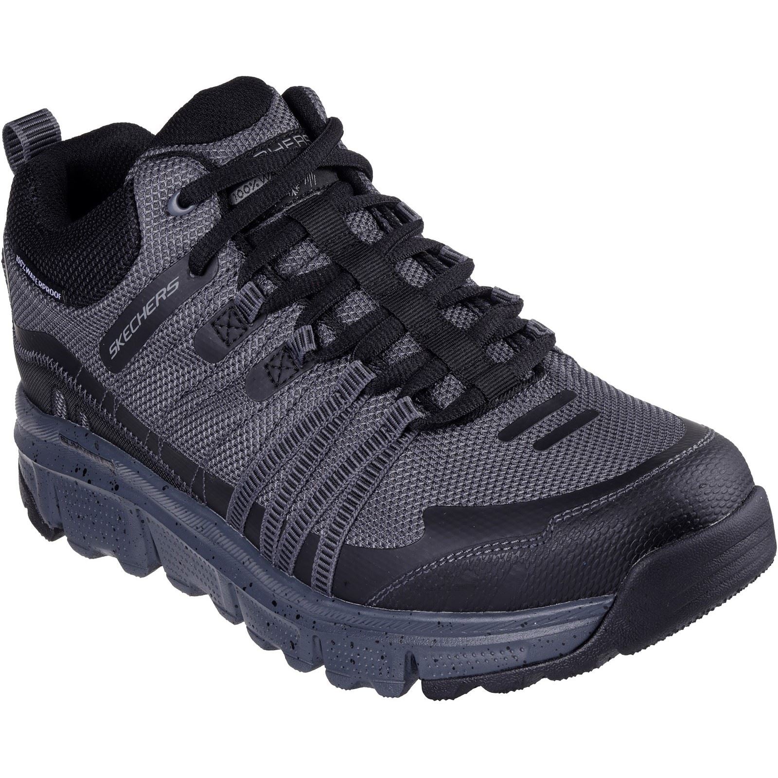 Skechers Summits AT Canobie Chaussures De Randonnée Synthétiques Pour Hommes, Couleur Charbon/Noir