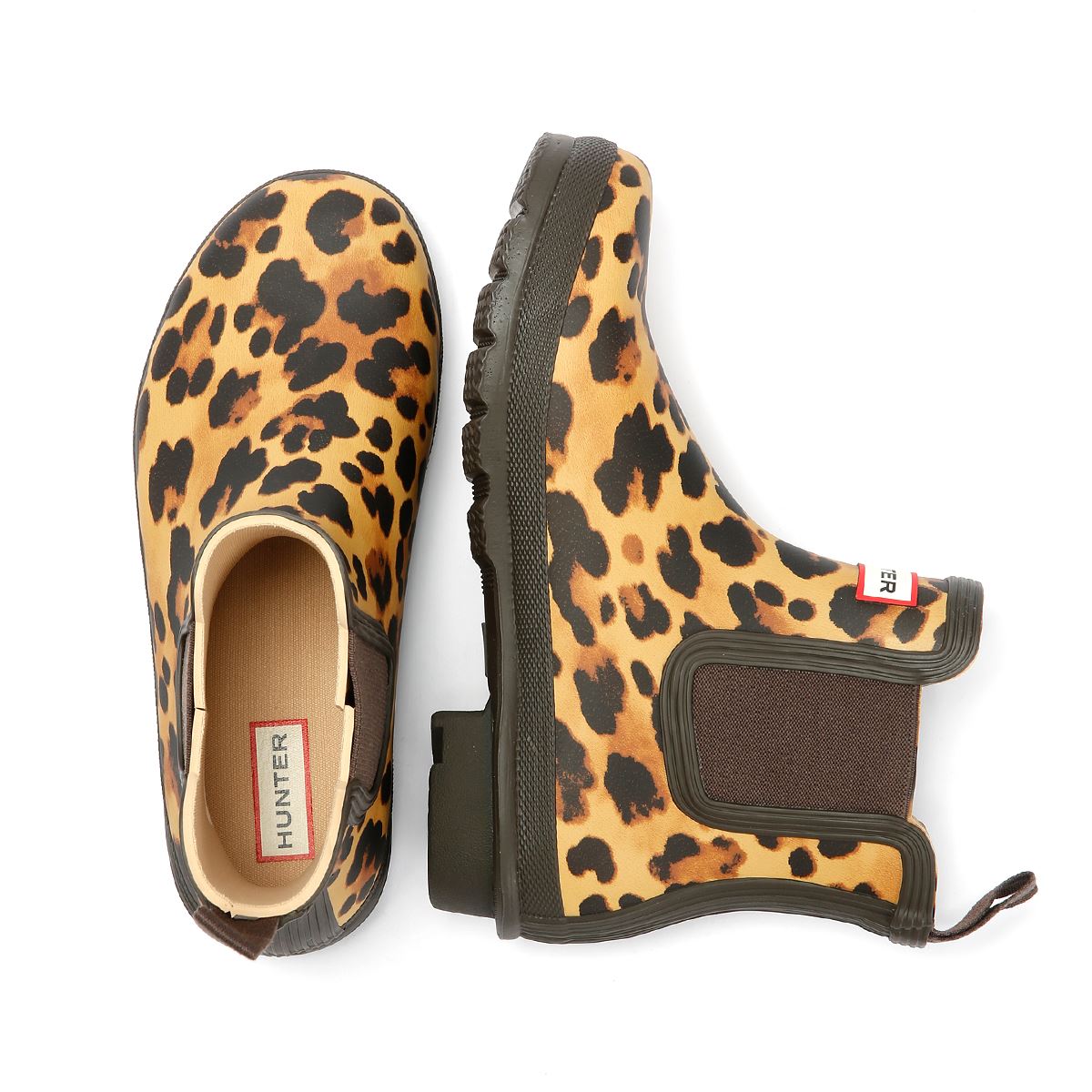 Hunter Original Chelsea Bottes En Caoutchouc Brunes Pour Femmes
