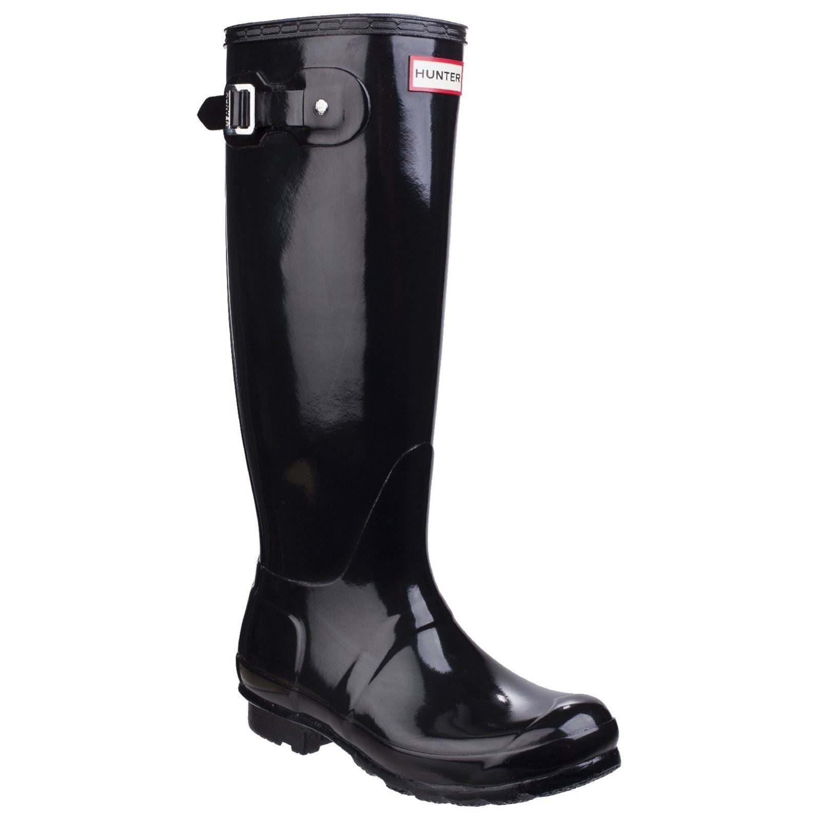 Hunter Original Tall Gloss Bottes En Caoutchouc Pour Femmes, Noires