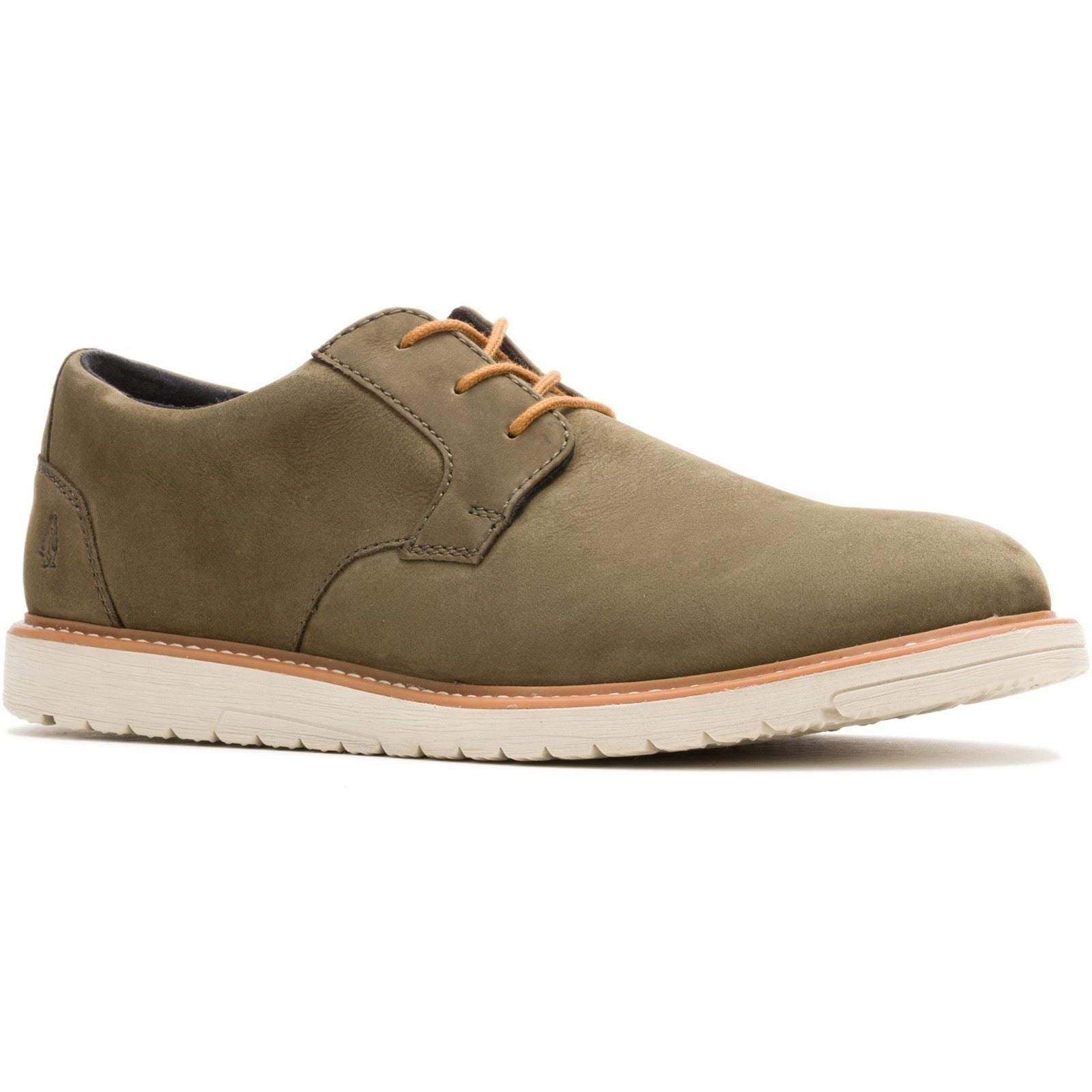 Hush Puppies Jenson Oxford Chaussures À Lacets En Cuir Pour Homme Couleur Olive