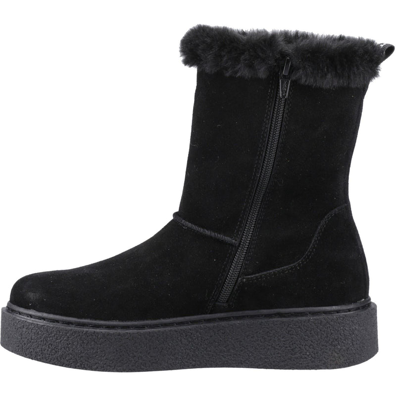 Hush Puppies Becca Mid Femmes Bottes Noires En Suède