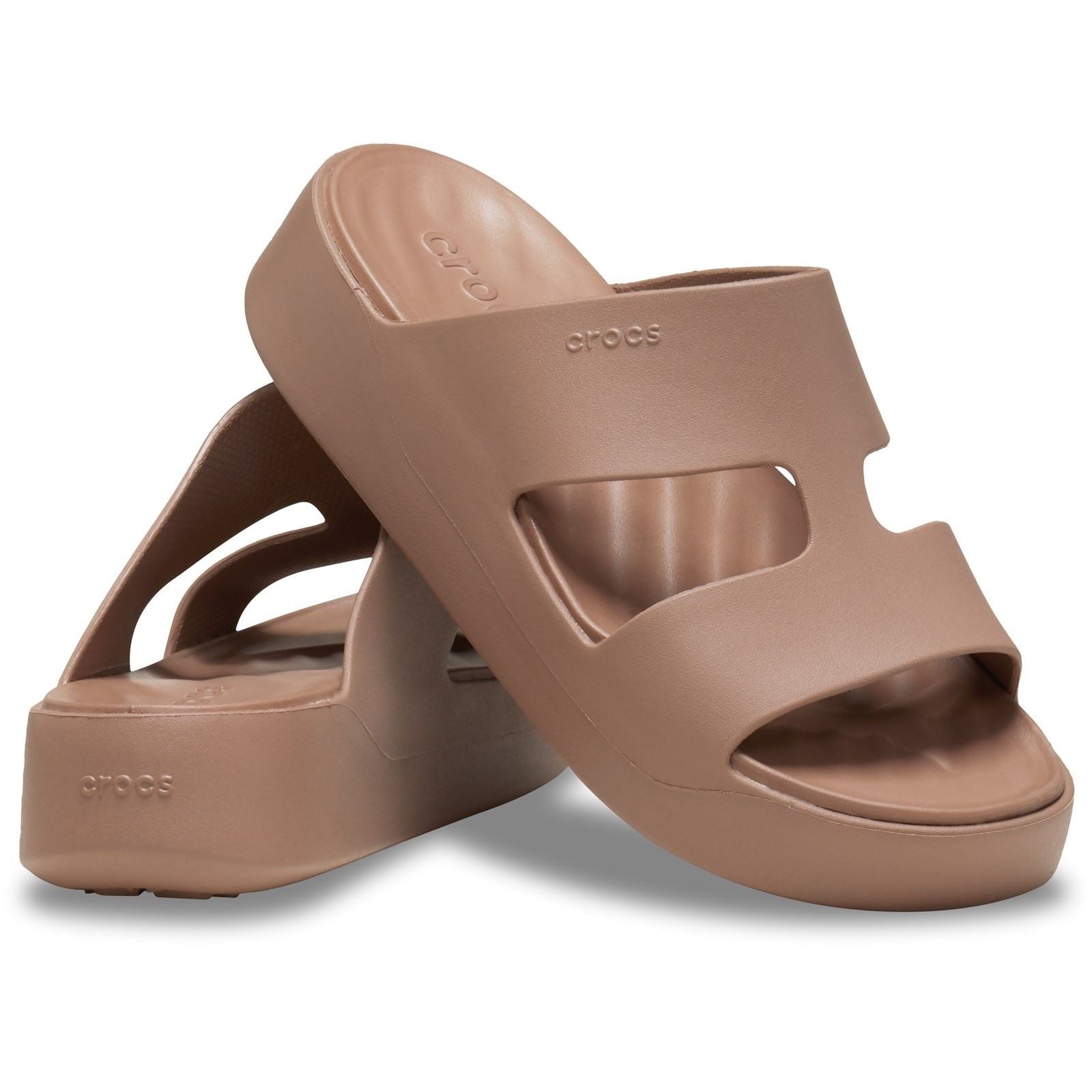 Crocs Getaway Platform H-Strap Sandales Latte Eva Pour Femmes