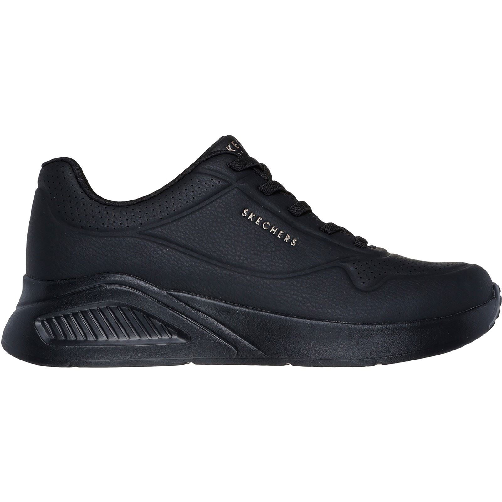 Skechers Uno Lite Lite Work Sneakers Noires Pour Femmes En Synthétique