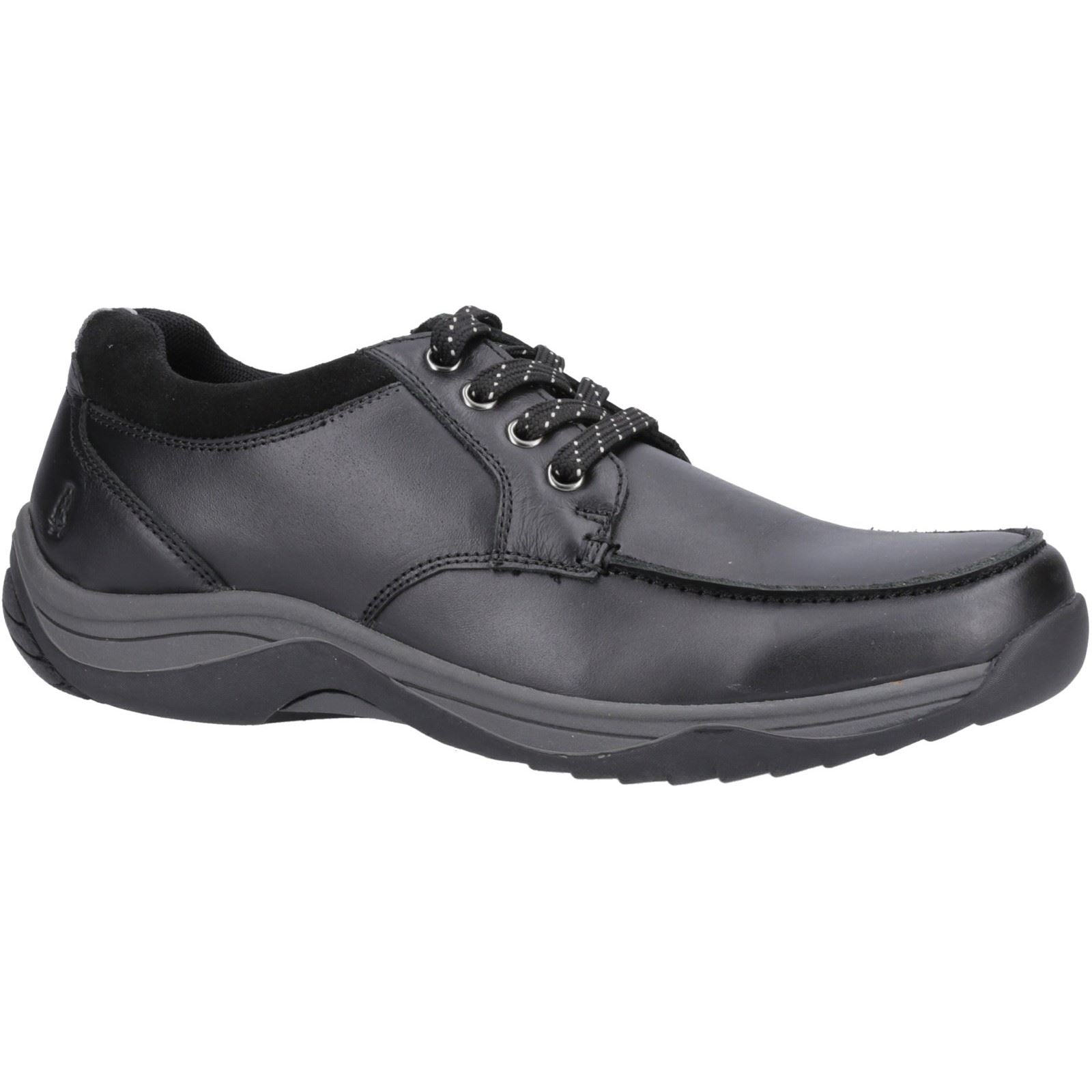 Hush Puppies Derek Chaussures En Cuir Noir À Lacets Pour Hommes