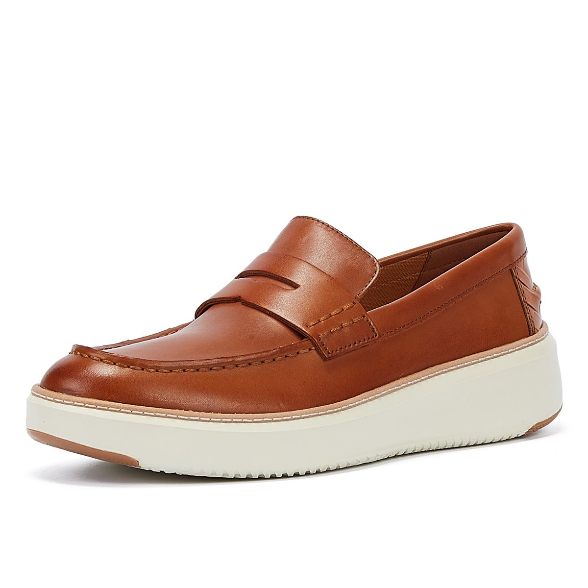 Cole Haan Mocassins En Cuir Pour Hommes Couleur Brune