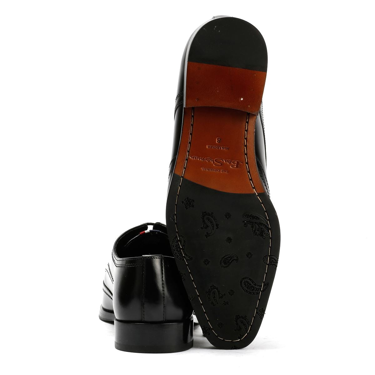 Ben Sherman Kingston Derby Chaussures Noires En Cuir Pour Homme À Lacets