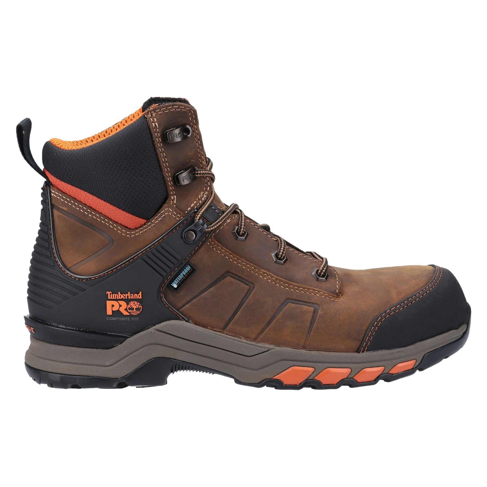 Timberland Pro  Bottes De Sécurité En Cuir Marron/Orange Hypercharge Work